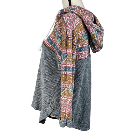 Anthropologie Saturday Sunday Medium Lesia Sweatshirt Hoodie Pullover 3/4 Sleeve - Picture 8 of 12